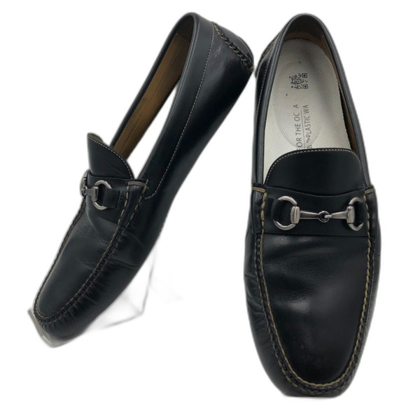 Peter Millar Men\'s Black Leather Slip On Loafers Driving Shoes Size 11.5M Brazil main image 12